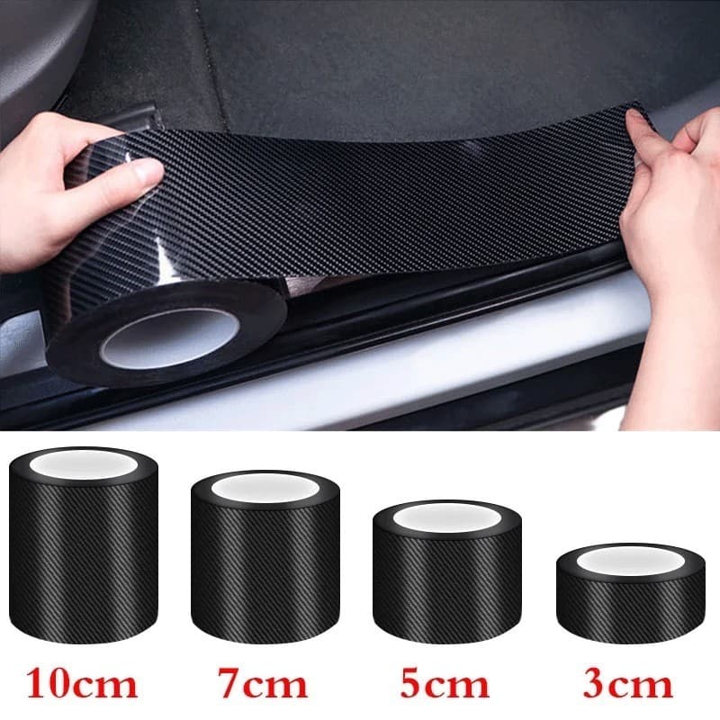 Adesivo 3D De Fibra De Carbono Carro Moto Protetora Porta Espelho Anti-Riscos 99P