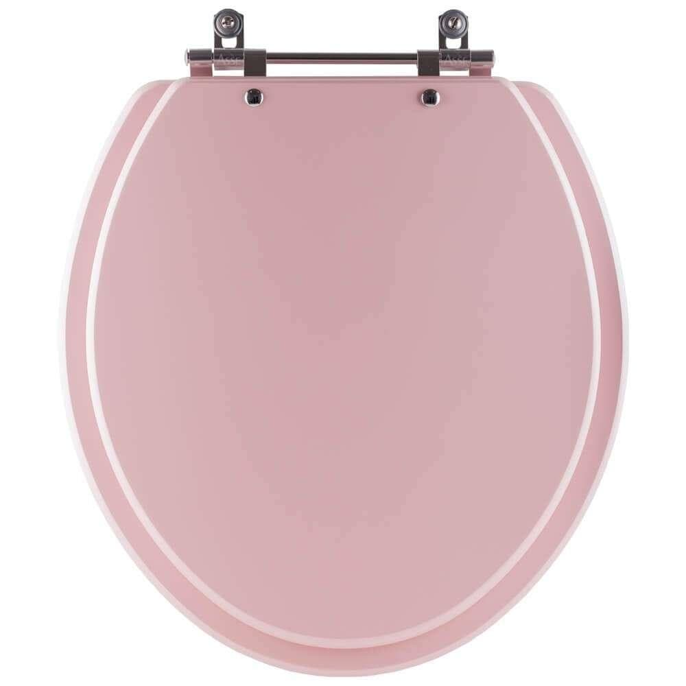 Assento Sanitario para Modelo Convencional Oval cor Rosa Bebe