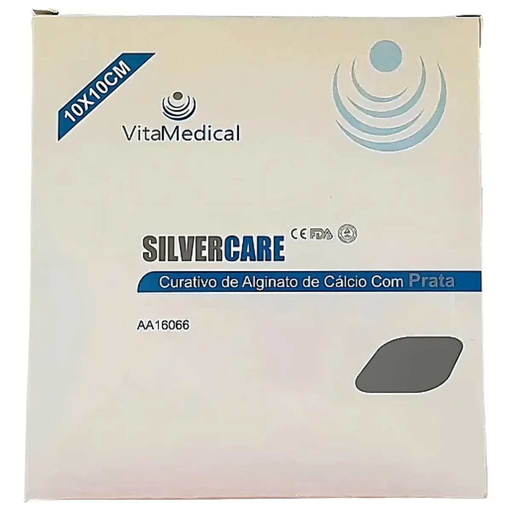 Kit 5x Curativo De Alginato De Cálcio E Prata 10cmx10cm Vita