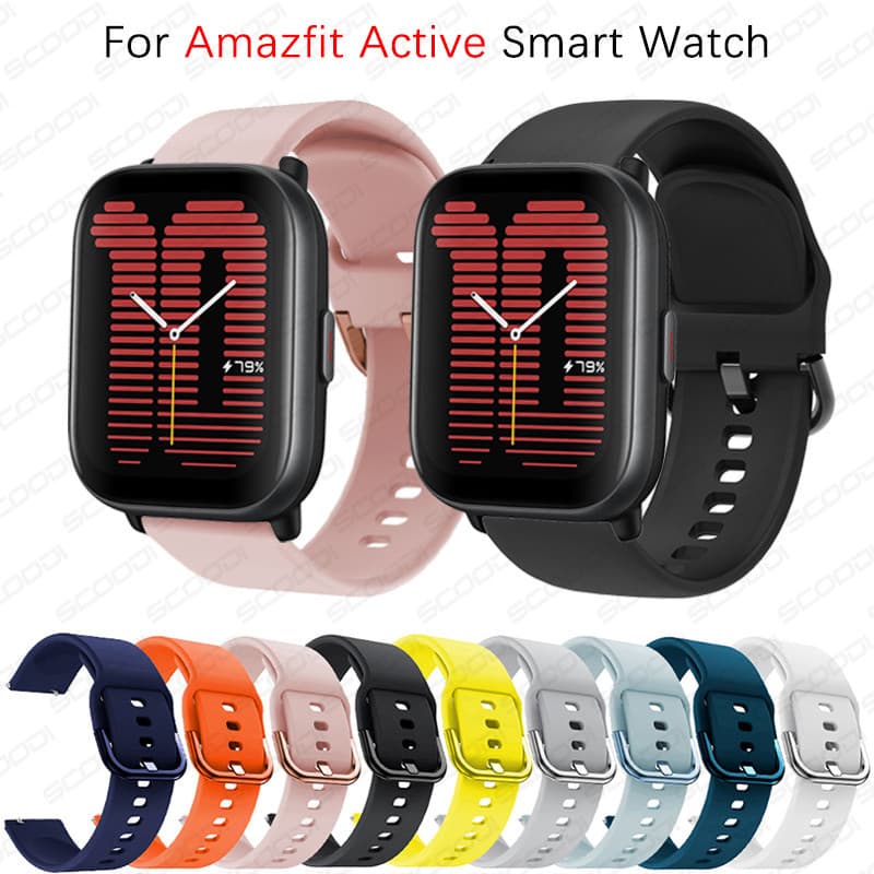 Pulseira De Silicone Macia Para Smartwatch Relógio Inteligente Amazfit Active/2