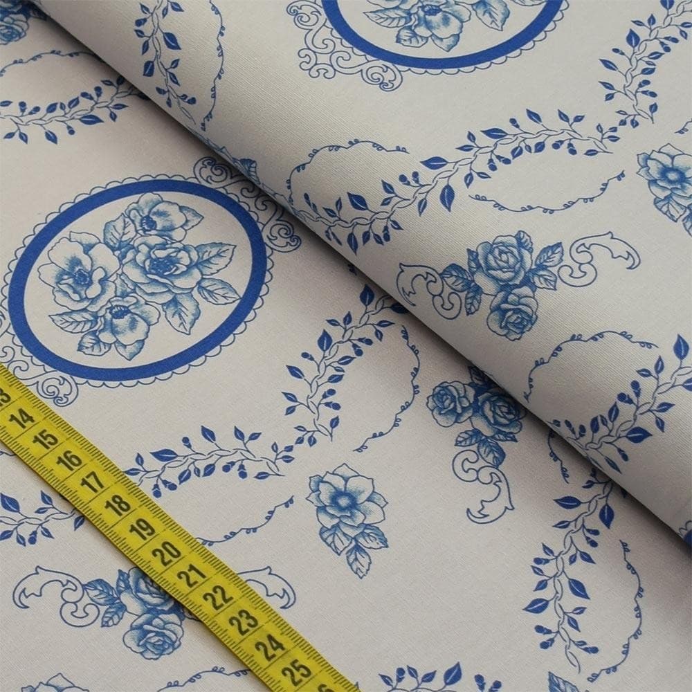 Tecido Estampado para Patchwork - Provençal : Camafeu Azul (0,50x1,40)