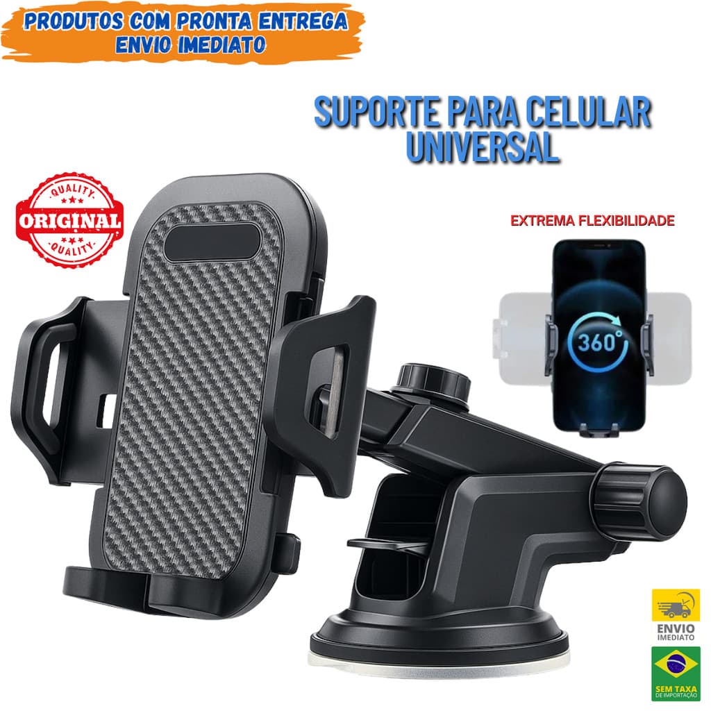 Suporte para celular Veicular PRO 360° GPS para Motoristas Uber Taxi 99