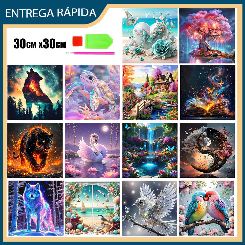30x30cm Quadrado Pintura Diamante Art 5D Pintura De Diamante Pintura Diy 5D Diamante,Pintura Com Diamante Kit Completo