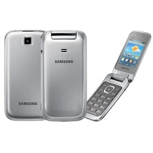 Celular De Flip Samsung Prata 4G Letras Grandes Tela Grande