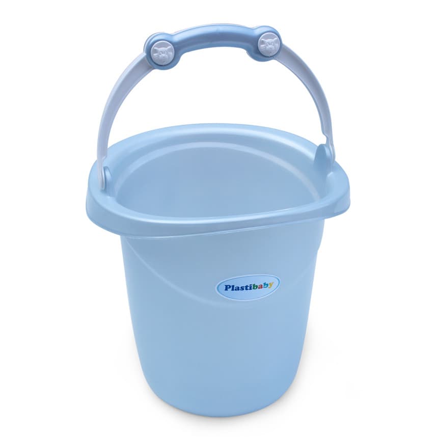 Balde Infantil com Alça Texturizada 11 Litros Azul Perolado