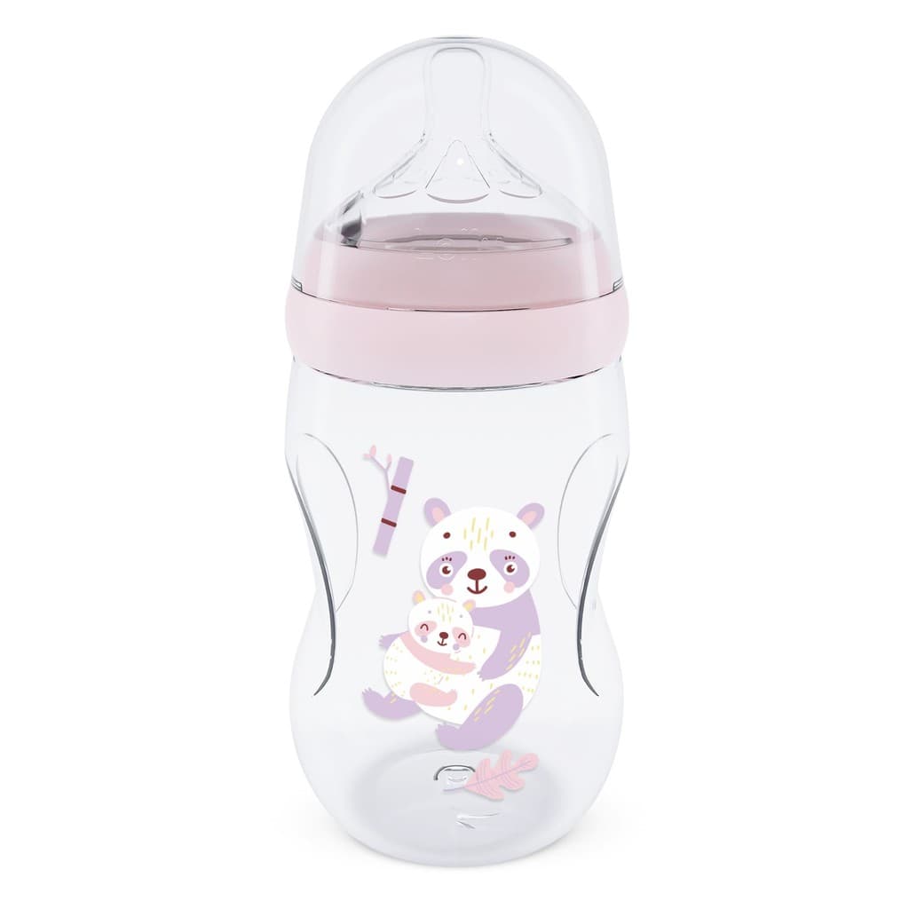 Mamadeira Nature 330ml AureaFlow 3 Menina Fluxo Suave e Conforto para o Bebê Lolly / Kinddy
