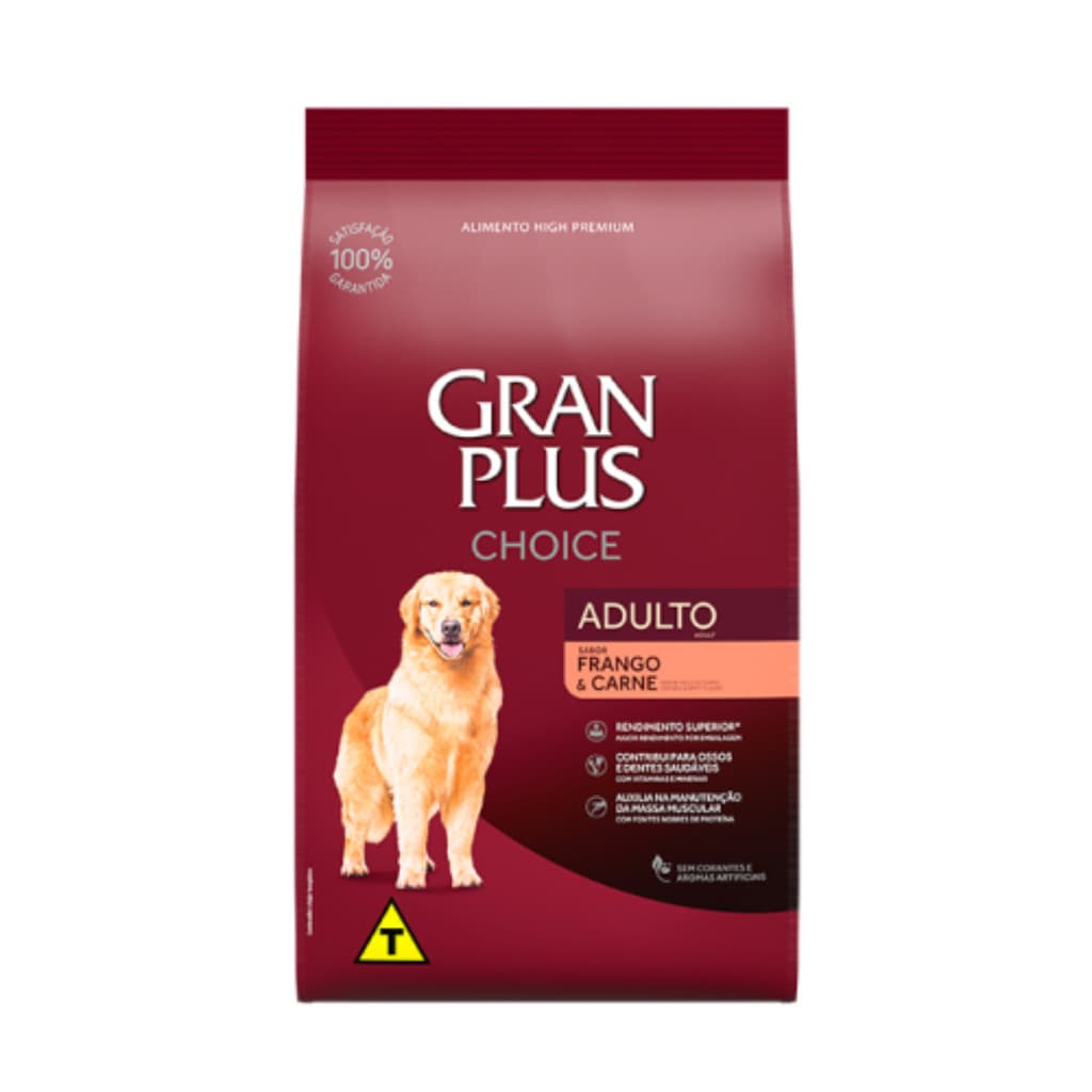 Ração Gran Plus Choice Adultos Sabor Frango E Carne 15kg