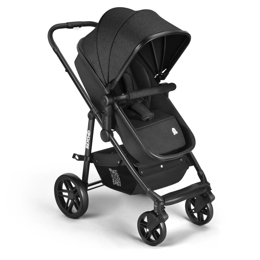 Carrinho de bebê Passeio Beyond 2 em 1 Assento Moisés 0-15kg Preto com Cinza Multikids Baby - BB428OUT [Reembalado]