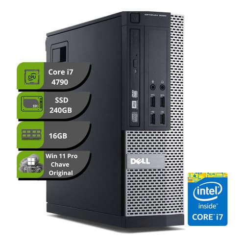 Pc Desktop Dell 9020 Mini Core I7 16gb Ssd 240gb Win 11 Pro
