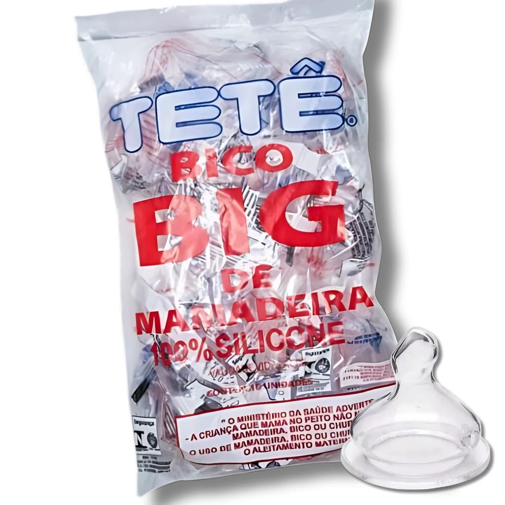 Bico Big Ortodôntico De Mamadeira Silicone 10 Unidades Tetê