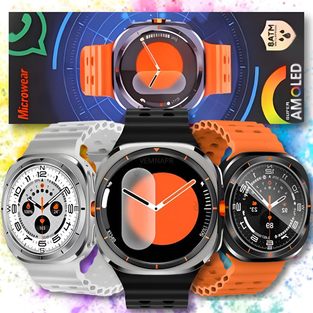 Relógio Inteligente Smartwatch SU01 Série 11 Tela AMOLED 1.43" Memória 1GB Resistência 5ATM GPS Bateria Longa