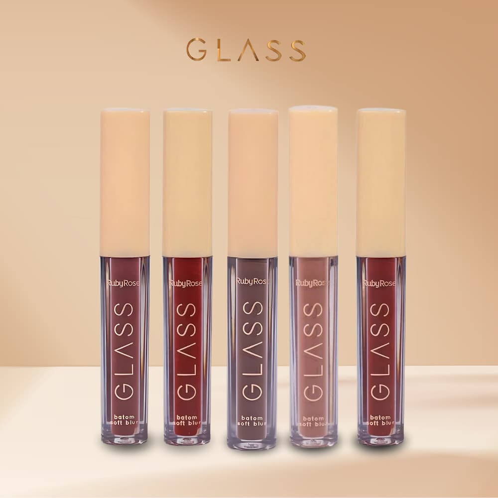 Batom Líquido Aveludado Glass Soft Blur Ruby Rose Efeito Matte Textura Leve Alta Cobertura