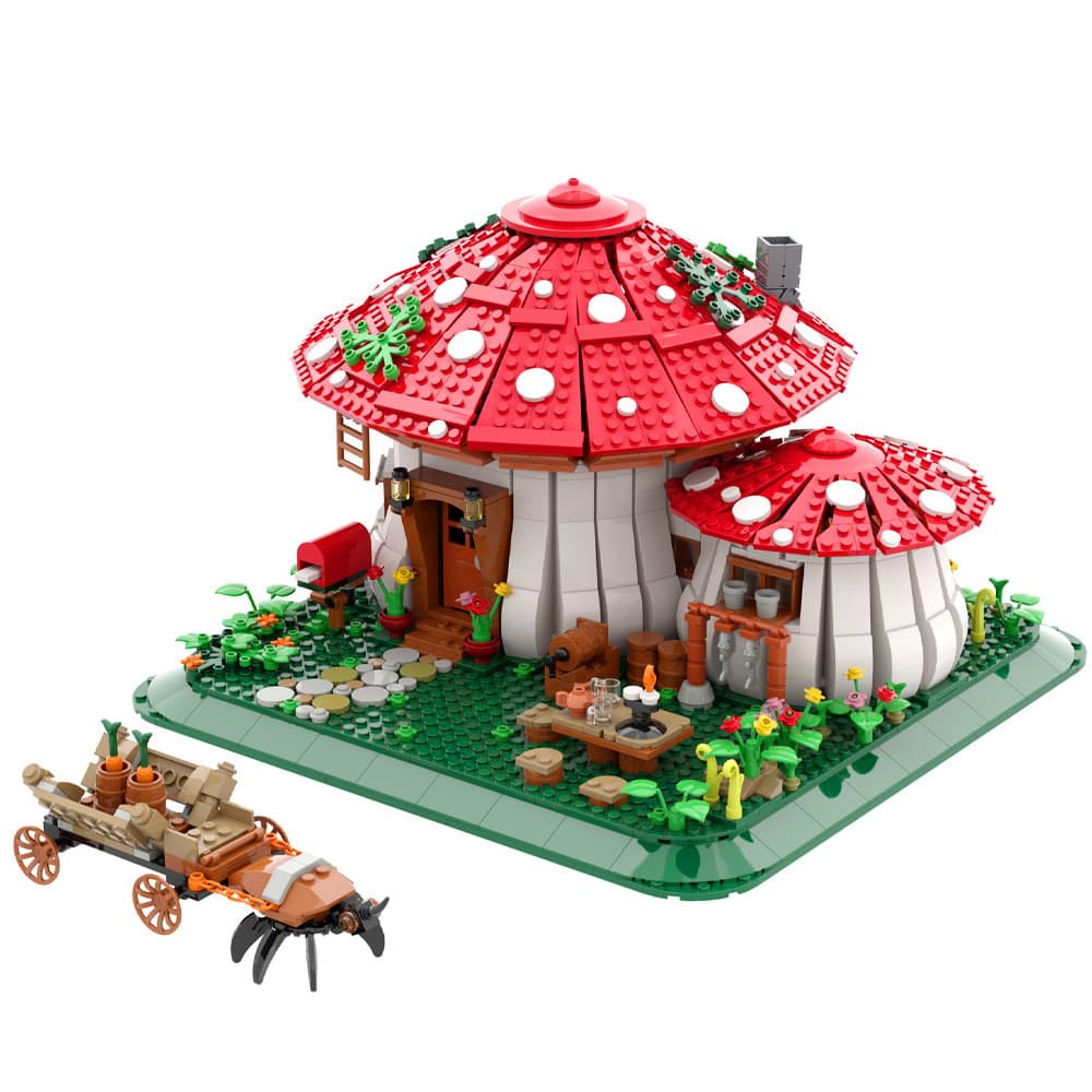 Compatível Com Mais De 800 Peças LEGO, Brinquedo De Montar Casa De Cogumelo Feito À Mão, Presente Para Crianças