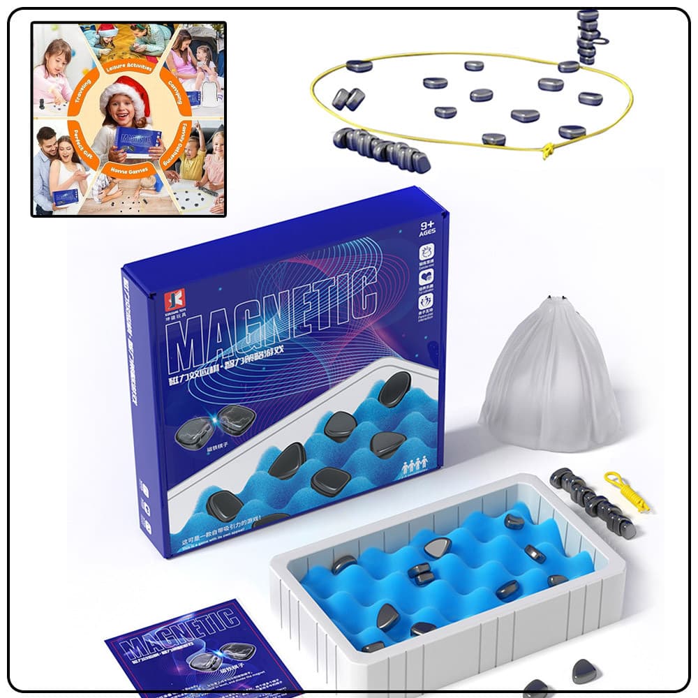 Conjunto De Jogo De Xadrez Magnético Infantil, Jogo De Tabuleiro Multijogador Para A Família (20 Peças De Xadrez)