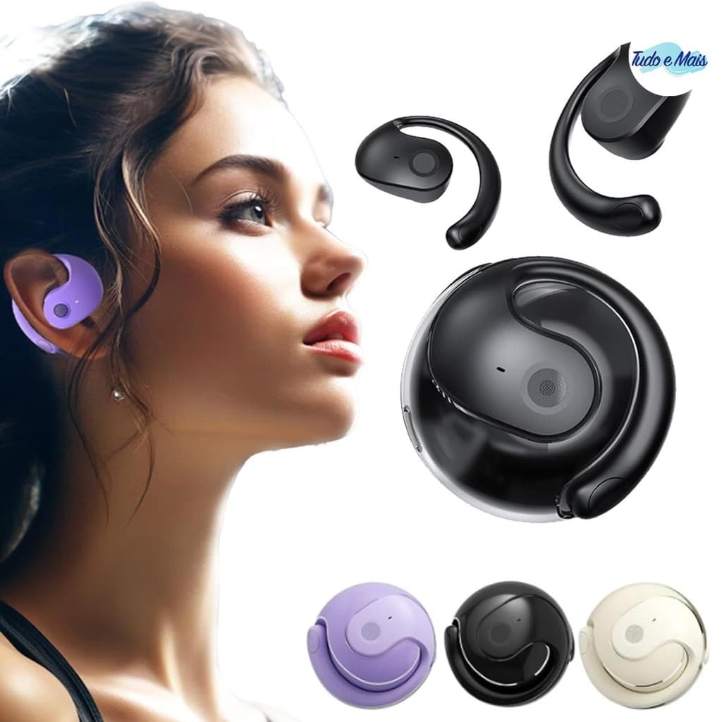 Ergonômico Fone de ouvido Bluetooth Sem fio TWS Anti-queda Suporte Orelha Pendurada