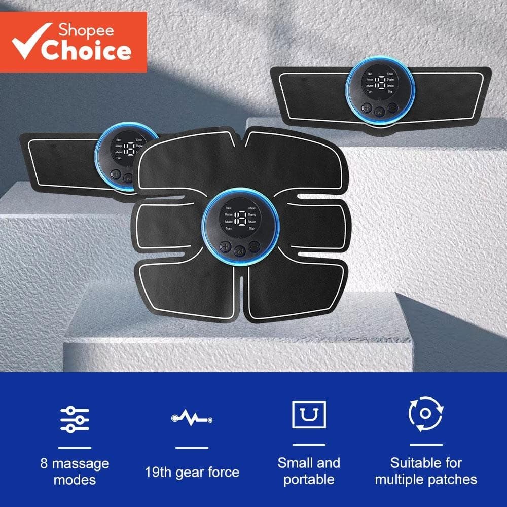 Salorie USB Recarregável Elétrico Ems Massageador ABS Treinador Muscular Para Abdômen Braço Pescoço Máquina Estimuladora
