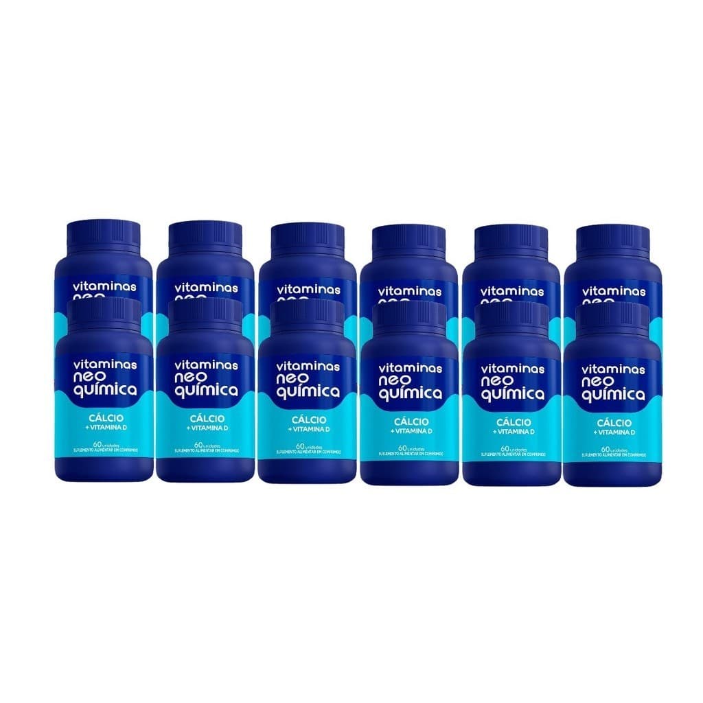 Kit 12x Vitamina Cálcio+Vitamina D 60 Comp - Neo Química