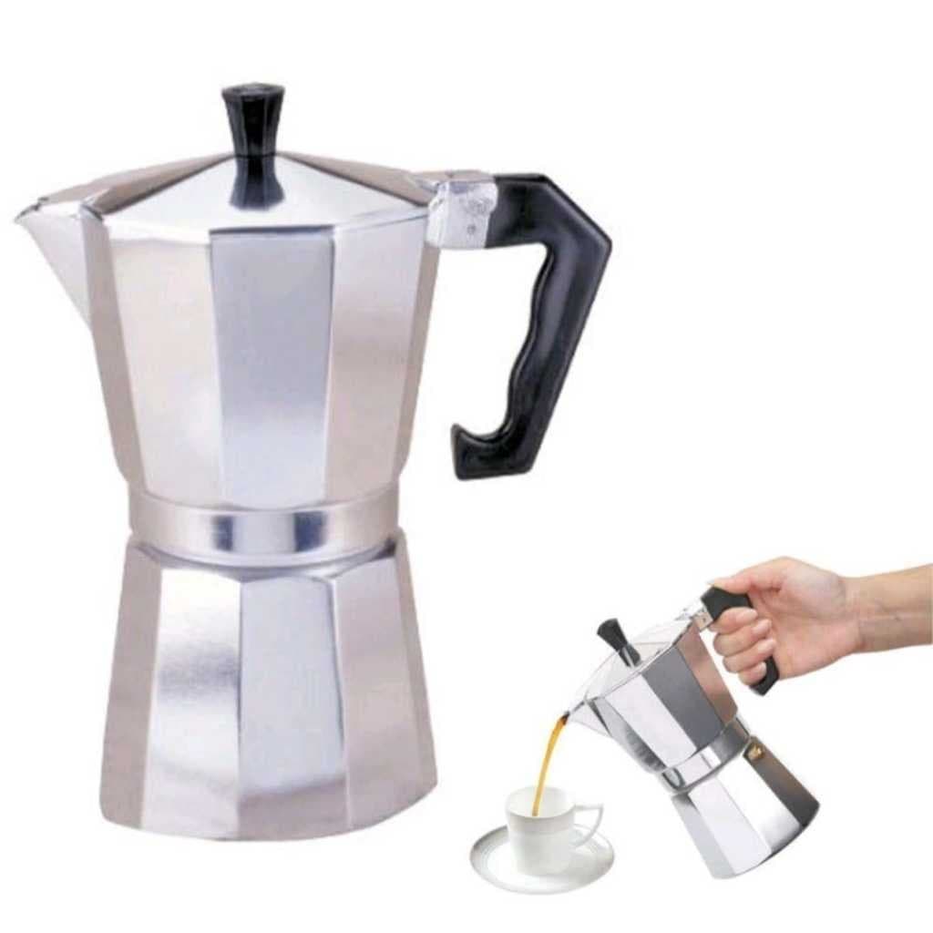 Cafeteira Italiana Faz 9 Xicaras café expresso Fratelli Manual em Aço Inox