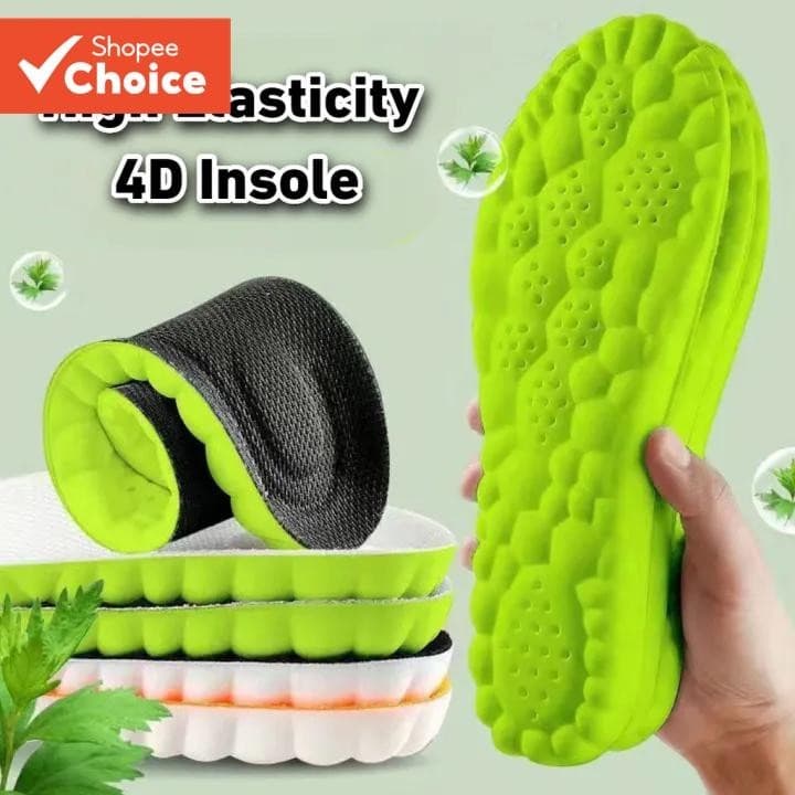 Palmilhas De Massagem Cloud 4D Almofadas De Sapato De Suporte De Arco Macio Para Confortáveis Pés