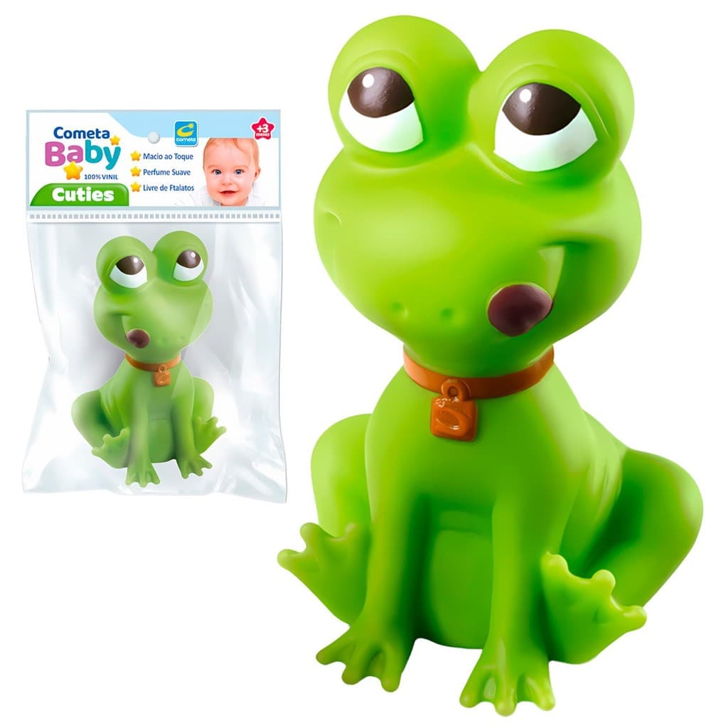 Sapinho Brinquedo Soft Para Bebê Mordedores Bichinhos 100% Vinil Macio Banho Banheira Brinquedo