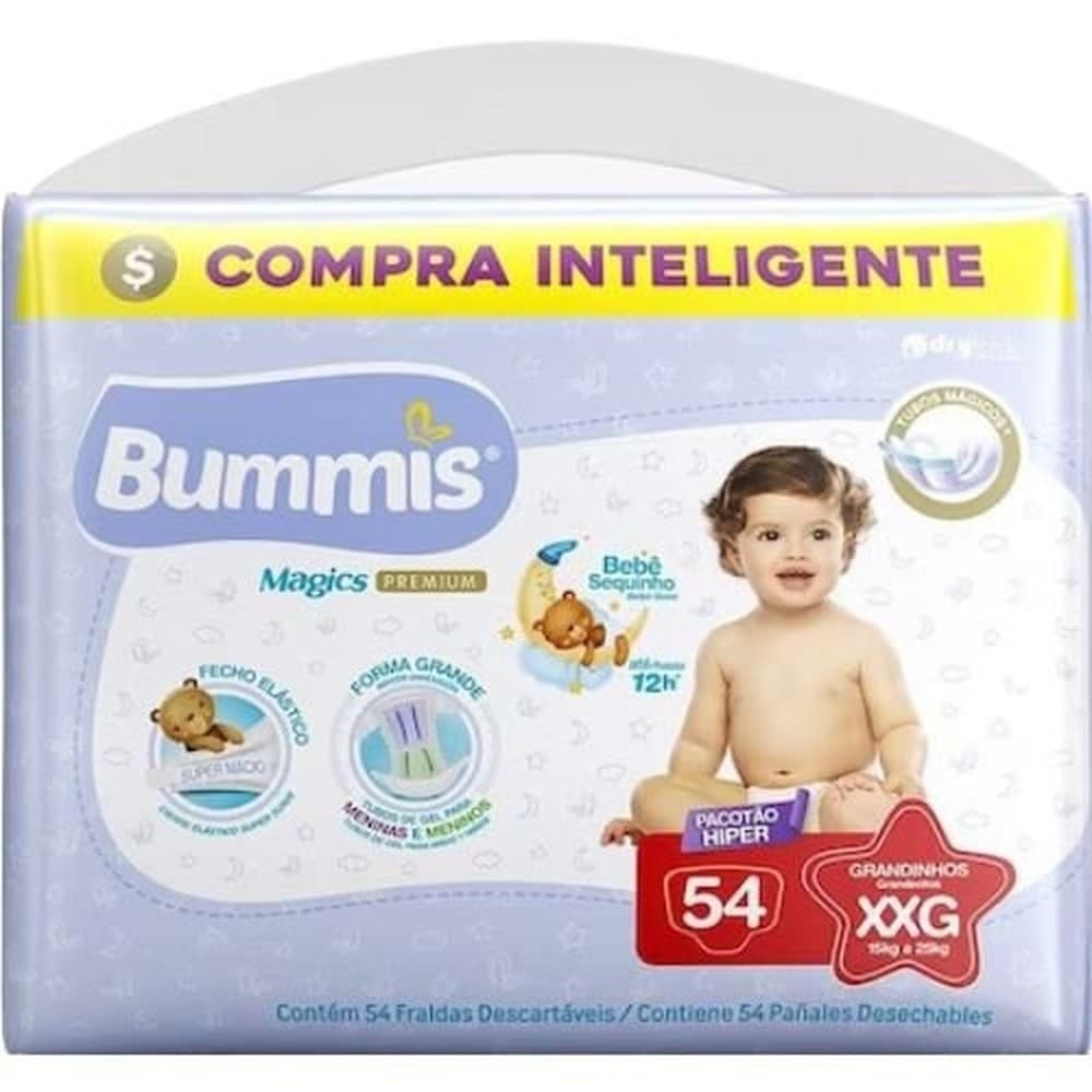 Fralda Bummis Hiper Pacotão XXG c/54