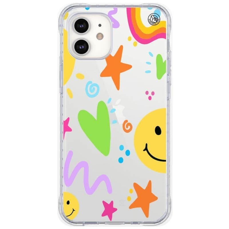 Capinha de Celular Smiles Stars and Hearts- Diversos Celulares