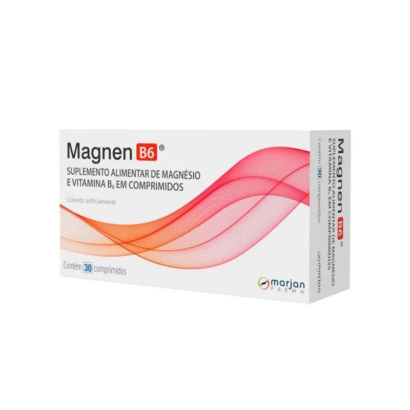 Magnen B6 com 30 Comprimidos – Suplemento com Magnésio + Vitamina B6 | Força e Imunidade