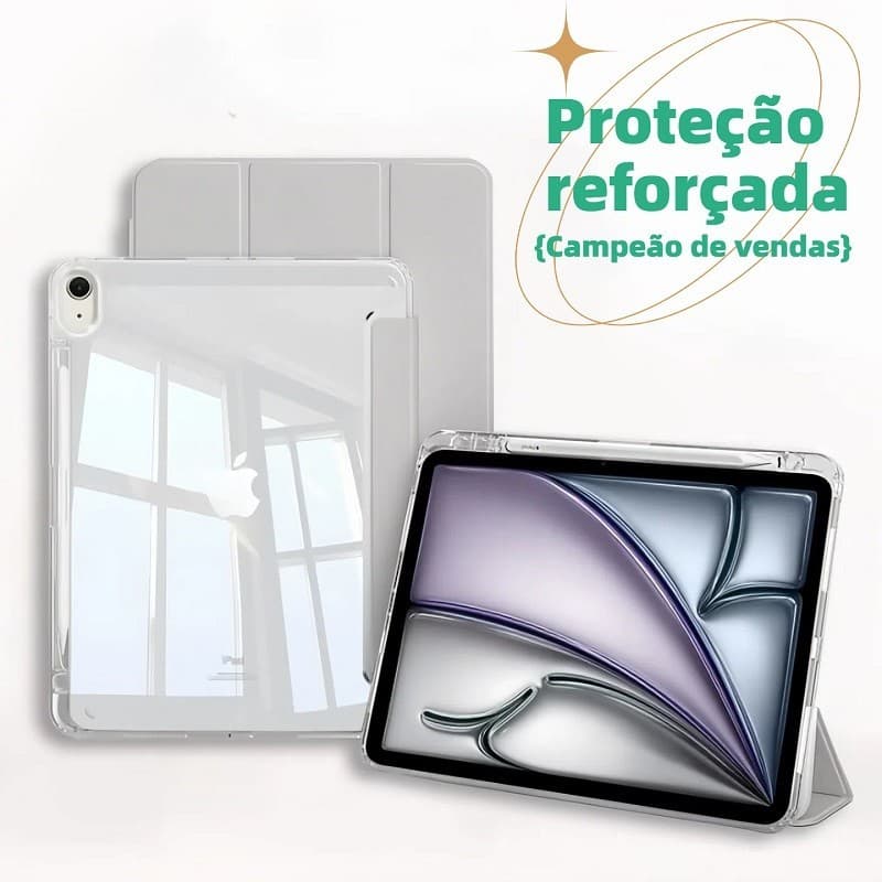 Capa Transparente para iPad 7-11/ iPad Air 4/5/Air M2/M3 – Proteção Leve