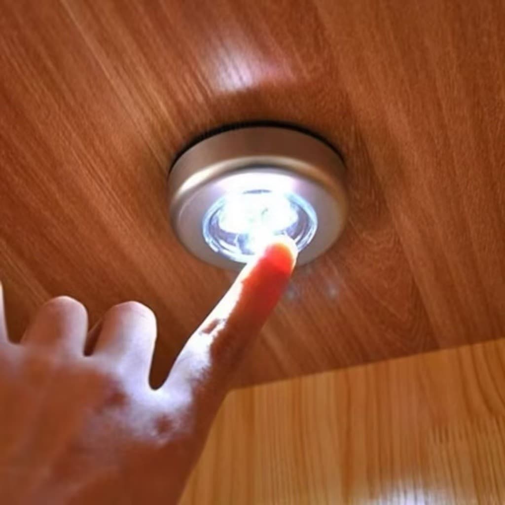Mini luminária De Led Forte De Torque Sem Fio Spot 3 leds  Luz De Parede