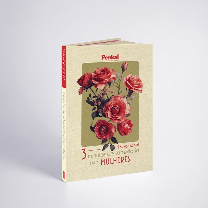 Caderno Devocional 3 Minutos de Sabedoria para Mulheres | Capa Ilusão de Rosas