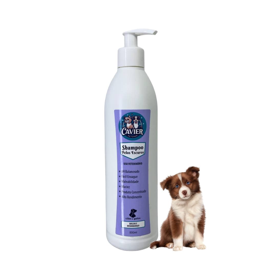 Shampoo Pelos Escuros Para Cães e Gatos - Cavier Pet