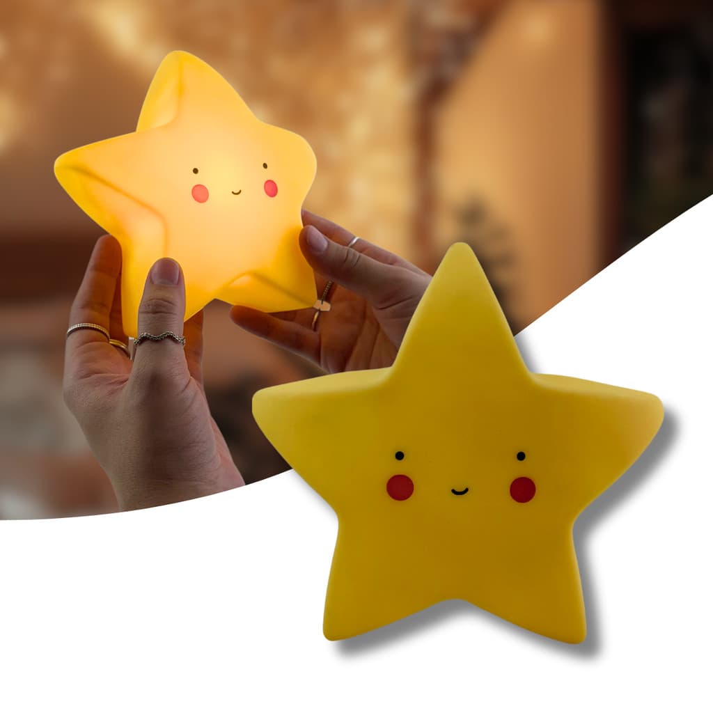 Luminária Infantil Decorativa Estrela Abajur Mesa Brinquedo luminária noturna bebê divertida led