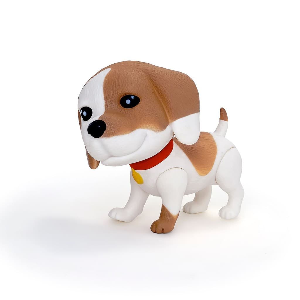 Cachorro Dog Vira Lata 15cm Em Vinil Macio Atóxico Infantil Articulado Ideal Para Presentear Mãe De Dog - Puff Toys