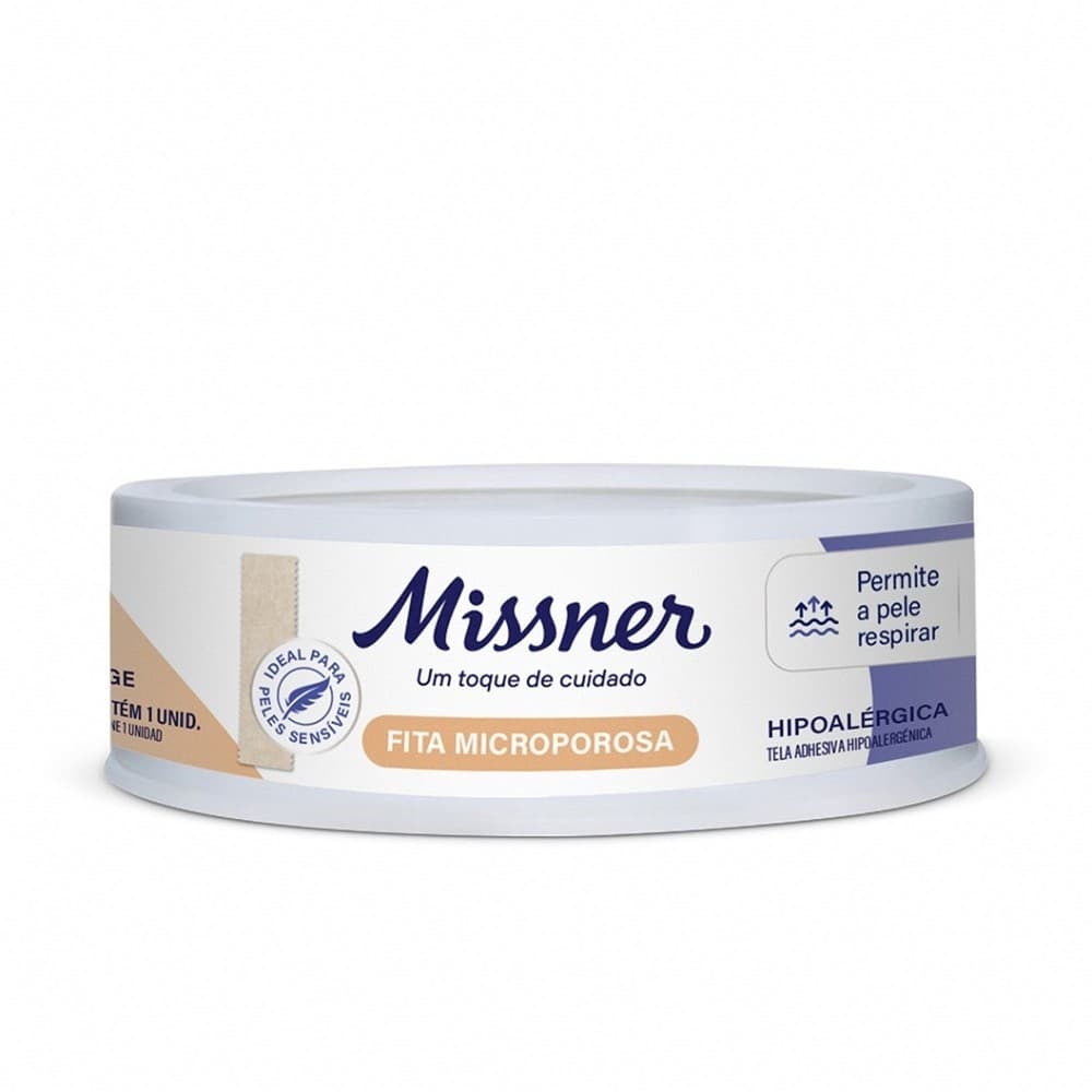 Fita Microporosa Bege 1,2cm X 4,5m Kit 6un - Missner