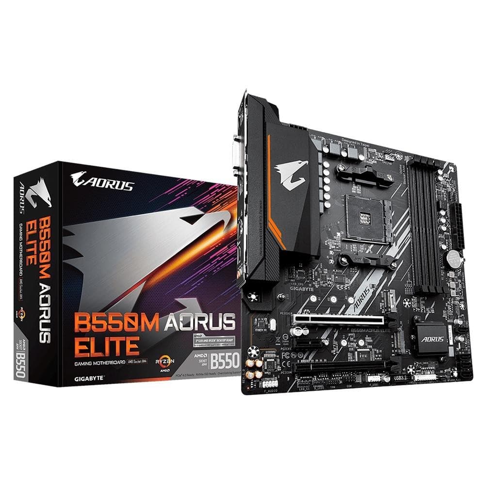 Placa Mãe AORUS ELITE AMD AM4 Gigabyte B550M DDR4 Gamer