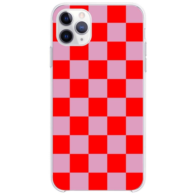 Capinha de Celular Quadriculada Vermelho e Rosa-Diversos Celulares
