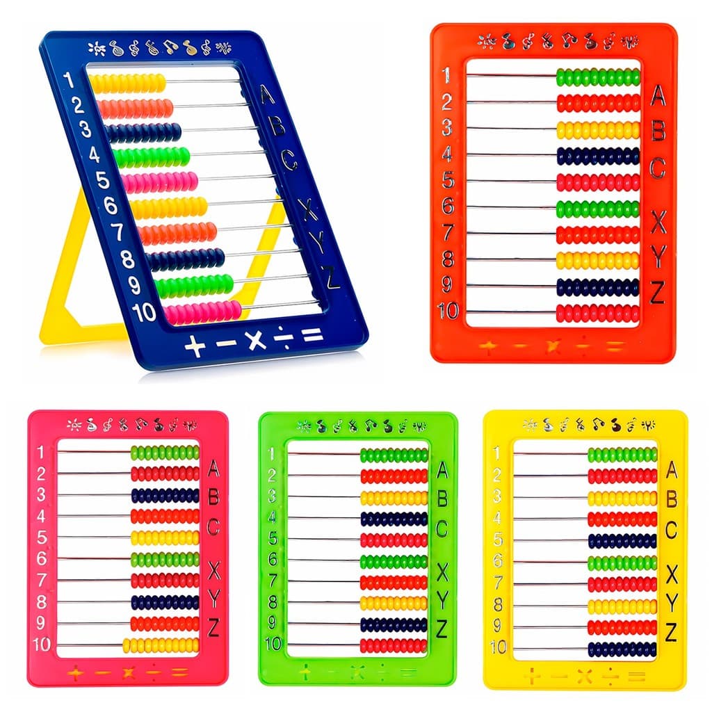 Brinquedo Educativo Infantil Ábaco Com Números Letras E Operações Para Aprendizado Escolar