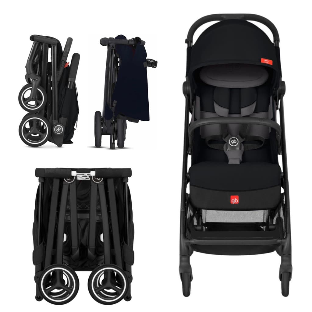 Carrinho de bebê Gb Gold Qbit+ All City Velvet Black 22kg