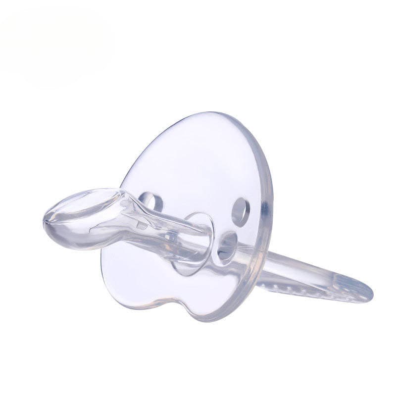Produtos Para Bebês De Silicone , Chupeta De Bebê Transparente De Cabeça Chata PPIH