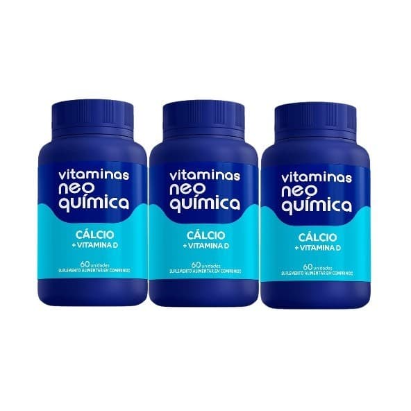 Kit 3x Vitamina Cálcio+Vitamina D 60 Comp - Neo Química