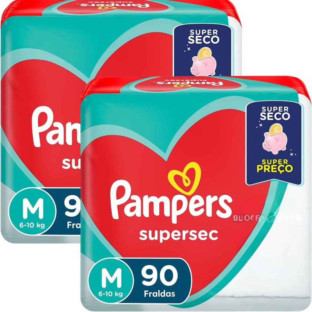 Fralda Pampers Supersec - 2 Pacotões