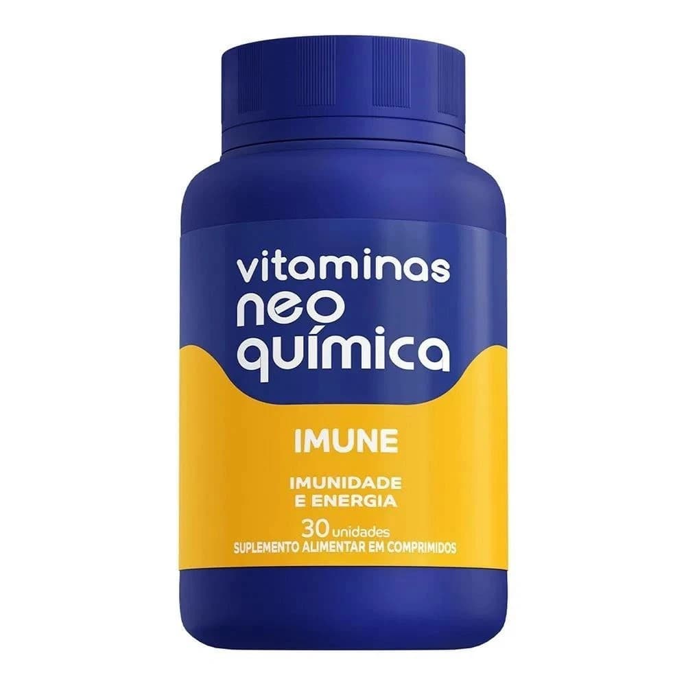 Vitamina Neo Quimica Imune 30 Comprimidos Vitamina C E Zinco Selenio Imunidade Antioxidante Energia