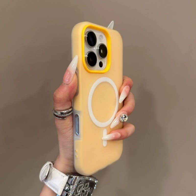 Luxo Candy Color 2 Em 1 Capa Magnética Compatível Para iPhone 16 15 14 13 12 11 Pro Max 14 Plus Carga Sem Fio Transparen