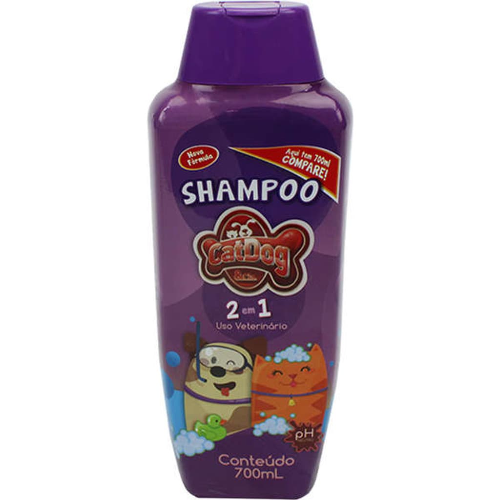 Shampoo 2 em 1 CatDog & Cia Linha para Cães e Gatos - 700 mL