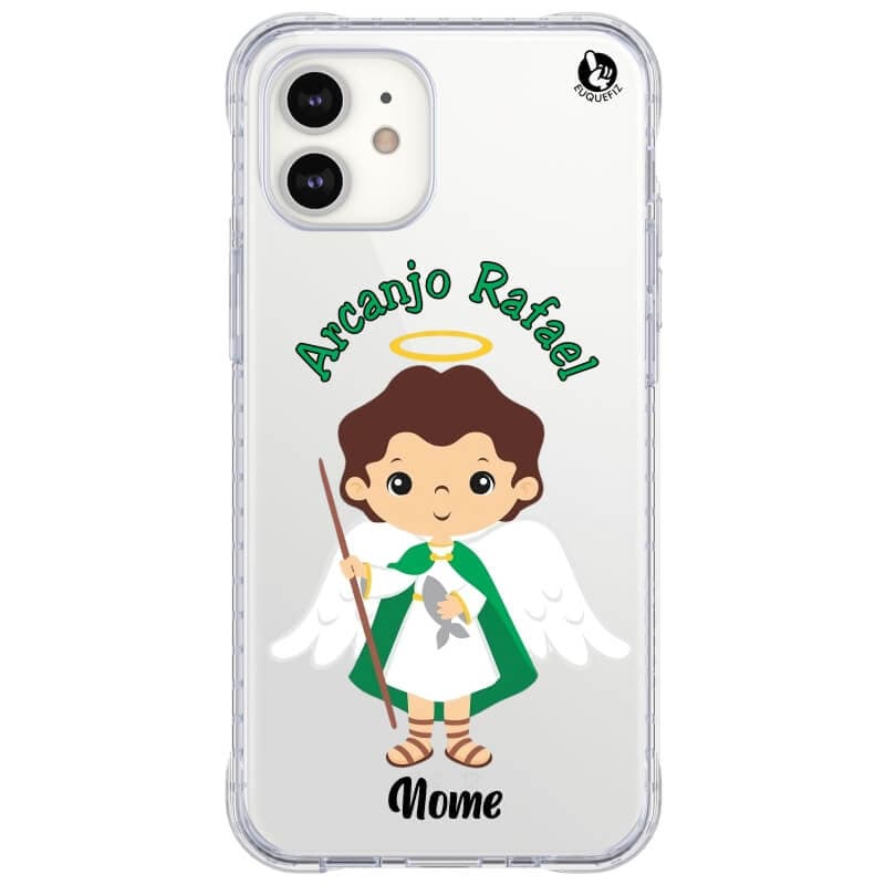 Capinha de Celular Arcanjo Rafael Personalizada com Nome- Diversos Celulares