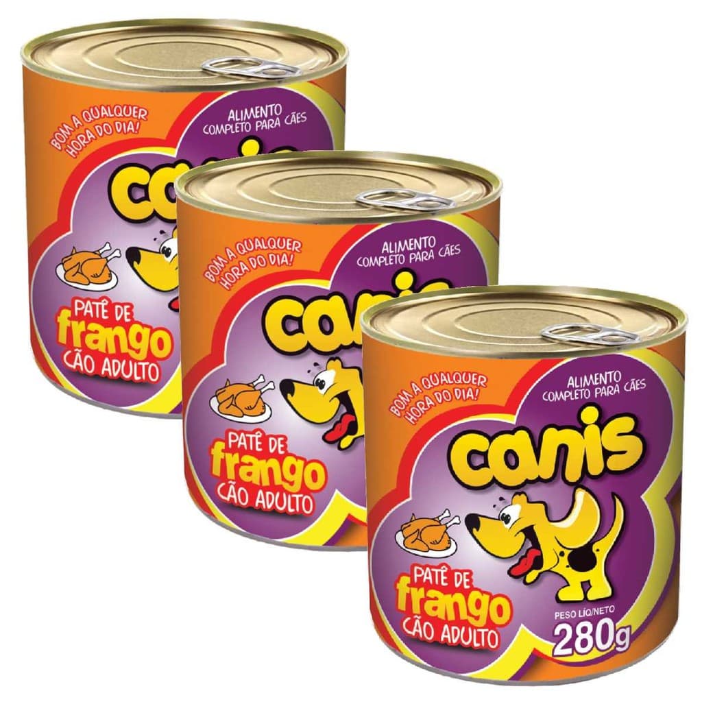 Ração Sache Para Cachorro Canis Adulto Frango 280g Kit 3un