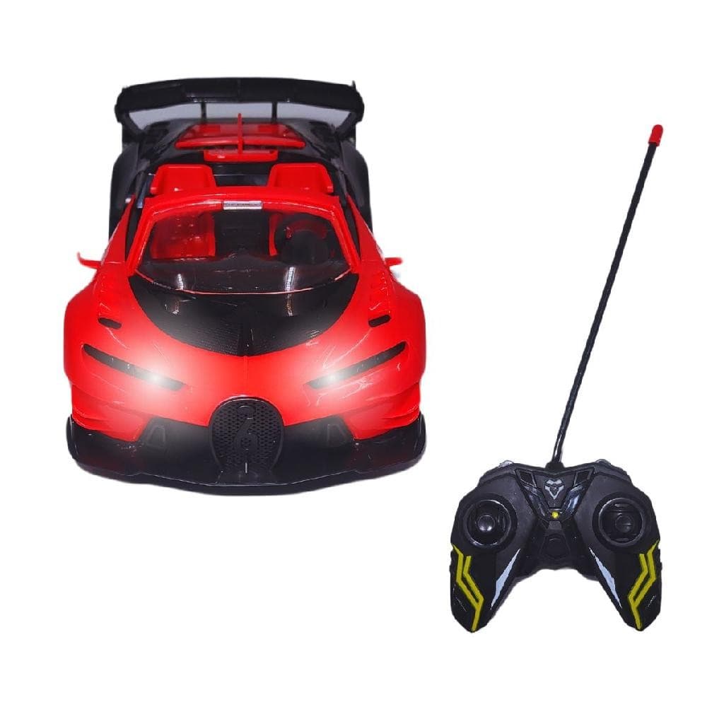 Carrinho de Controle Remoto Carro Esportivo Pica Pau Brinquedos PI4192 Bugatti Vermelho