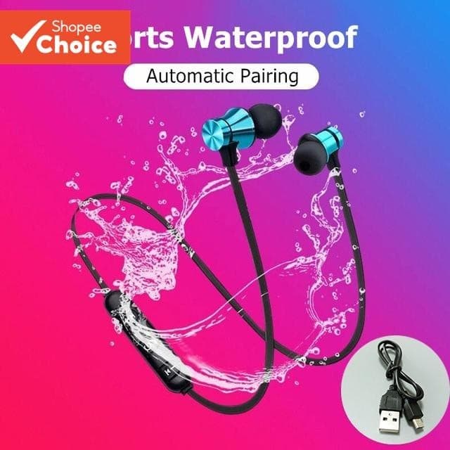 HQAi X12 Fones De Ouvido Sem Fio Jogos Esportes Neckband Fone Bluetooth Microfone Embutido Música Alta Fidelidade Intra-