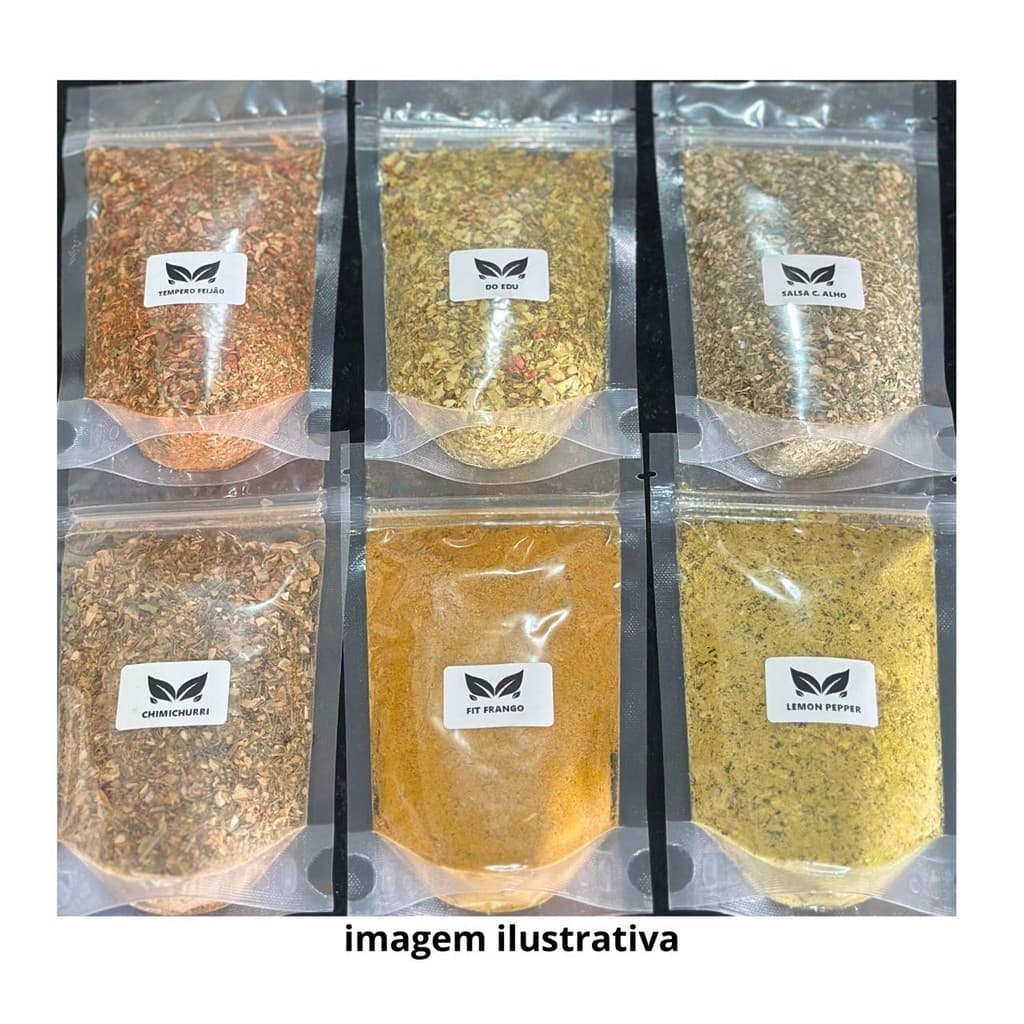 Kit 12 Temperos e Condimentos com 30g cada GRATIS-100g-De TEMPEROS DE SUA ECOLHA DE  MIMO-