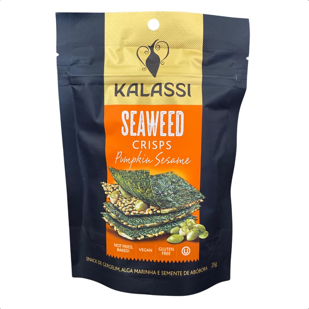 SNACK DE ALGA GERGELIM E SEMENTE DE ABÓBORA KALASSI 25 G